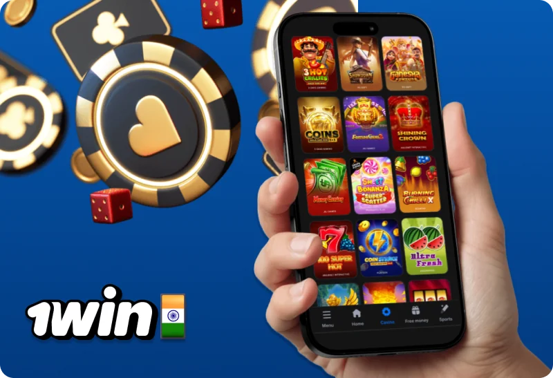 Casino games in the 1Win app in India